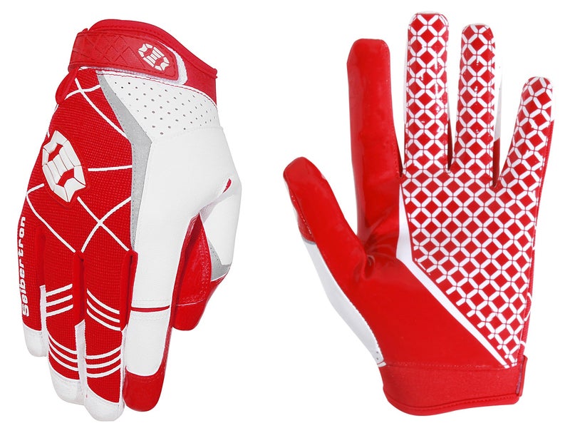 Seibertron Pro 3.0 Elite Ultra-Stick Sports Receiver Glove Football Gloves Youth and Adult (Red, M) - Image 1